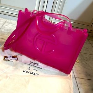 Melissa X Telfar large clear pink jelly